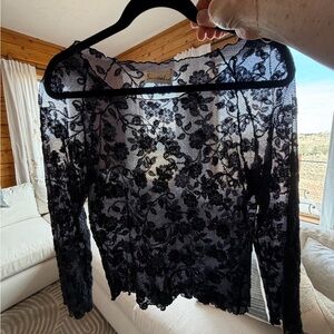 Black Floral Lace Camisole